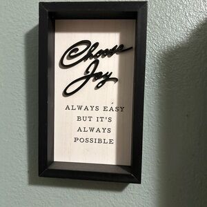 Black and White 'Choose Joy' Wall Art